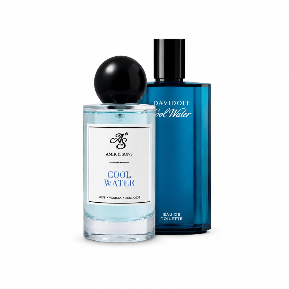 A&S Cool Water Inspired perfume bottle by Amir & Sons with mint vanilla bergamot notes