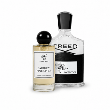 A&S Smokey Pineapple inspired perfume bottle by Amir & Sons with pineapple wood ambergris notes