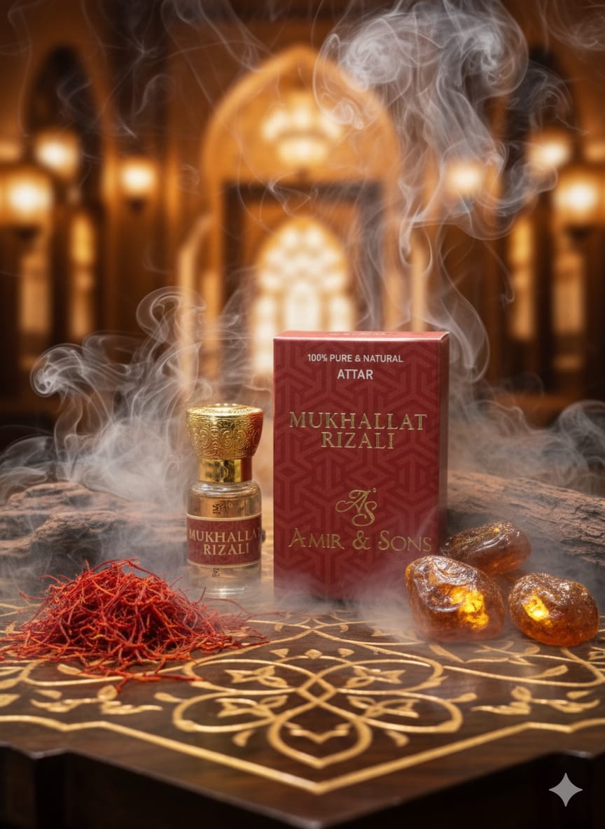 Mukhallat Rizali 6ml attar – Sweet Amber Saffron